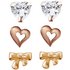 Link Up Rose Gold Plated Silver Crystal Stud Earrings3.