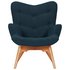 Hygena Angel Fabric Chair - Navy