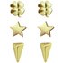 Link Up Gold Plated Silver Stud EarringsSet of 3.