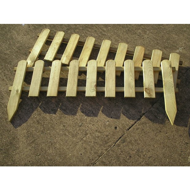 Buy Timber Picket Fence Lawn Edging Pack of 2 at Argos.co.uk Your