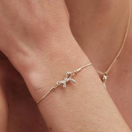 Jon Richard Silver Plated Crystal Bow & Pearl Trio Gift Set