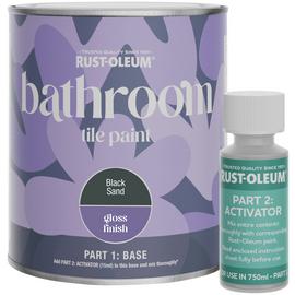 Rust-Oleum Bathroom Tile Gloss Paint 750ml - Black Sand