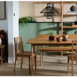 Habitat Nel Wood Effect Dining Table - Oak