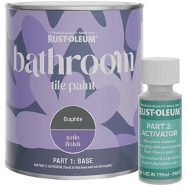 Rust-Oleum Bathroom Tile Satin Paint 750ml - Graphite