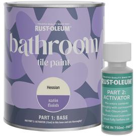 Rust-Oleum Bathroom Tile Satin Paint 750ml - Hessian