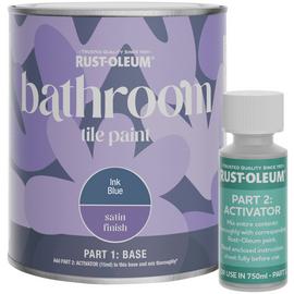 Rust-Oleum Bathroom Tile Satin Paint 750ml - Ink Blue