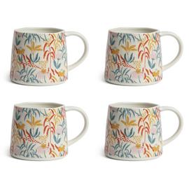 Habitat Floral Ripple Set of 4 Mugs