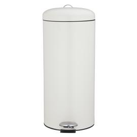 Habitat 30 Litre Round Kitchen Pedal Bin - Matt Cream