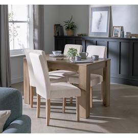 Argos Home Miami Oak Dining Table & 4 Chairs