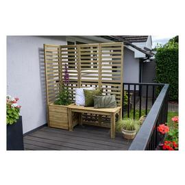 Forest Garden 2 Seater Wooden Garden Patio Set - Natural