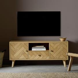 Habitat Afram 2 Door 1 Drawer TV Unit - Natural