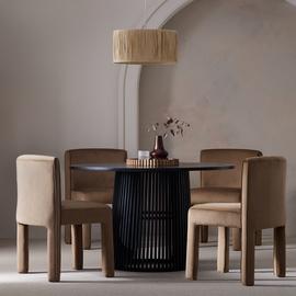 Habitat Jericho Black Dining Table & 4 Chairs