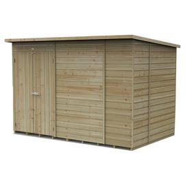 Forest Beckwood Shiplap Windowless Pent Shed - 10 x 6ft