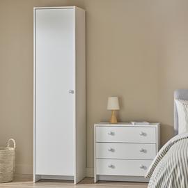 Argos Home Seville 2 Piece 1 Door Wardrobe Set - White