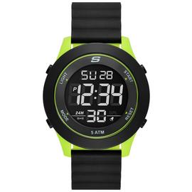 Skechers Magnetic Band Black & Green Silicone Strap Watch