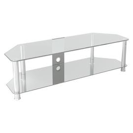 AVF Up to 65 Inch TV Stand - Chrome & Clear