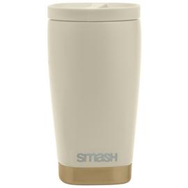 Smash Beige & Gold Stainless Steel Travel Coffee Cup - 350ml
