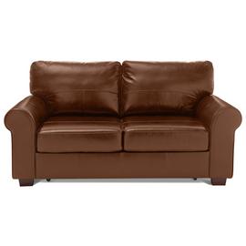 Argos Home Salisbury Leather 2 Seater Sofa Bed - Tan