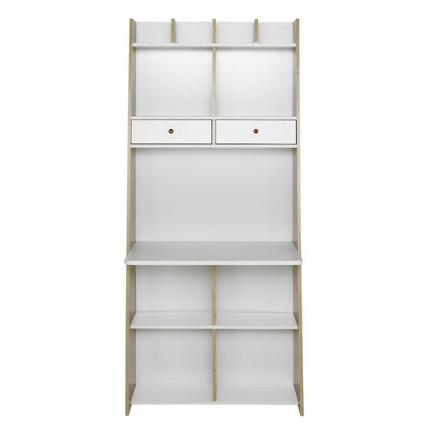 Buy Auckland Wall Unit Desk White and Oak Effect at Argos.co.uk