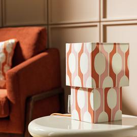 Habitat x Scion Small Billow Fabric Table Lamp - Orange