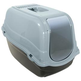 Rosewood Hooded Ice Blue Cat Litter Tray