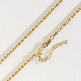 Revere Gold Plated Silver Solid Rope Necklace