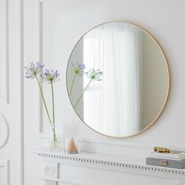 Habitat Gold Brushed Round Wall Mirror - 82x82cm