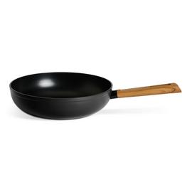 Habitat Wood Effect 28cm Non Stick Aluminium Wok