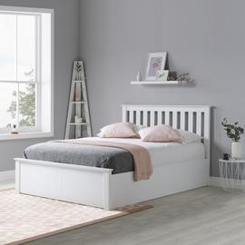 Birlea Phoenix Double Ottoman Bed with Mattress - White