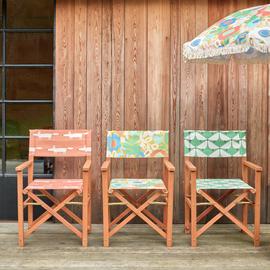 Habitat x Scion Folding Wooden Garden Director Chair - Lintu