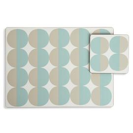Habitat Set of 4 Geo Circles Placemats and Coasters
