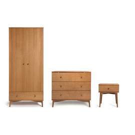 Habitat Kirk 3 Piece 2 Door Wardrobe Set - Walnut
