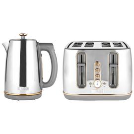 Haden 206817 Dorchester Kettle & 4 Slice Toaster - Chrome