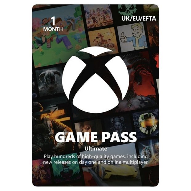 Xbox game pass card 1 deals year