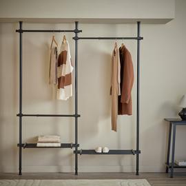 Argos Home Double Adjustable Ceiling Rail - Black