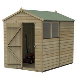 Forest Beckwood Shiplap 2 Windows Apex Shed - 6 x 8ft