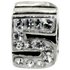 Miss Glitter Sterling Silver Kids Stone Set Number Charm5