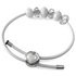 Miss Glitter S.Silver Kid White Made Up Bracelet/Heart Clasp