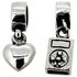 Miss Glitter Sterling Silver Heart and iPod Drop Charms