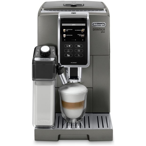 Delonghi Dinamica ECAM Fully Automatic Coffee Machine (Silver/Black