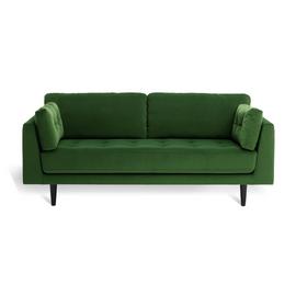 Habitat Kleo Fabric 3 Seater Sofa - Forest Green