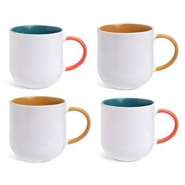 Habitat Riko Set of 4 Mugs - White