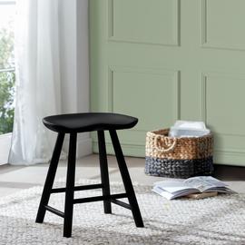 Habitat Barnwell Oak Short Stool - Black