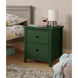 Habitat Brooklyn 2 Drawer Bedside Table - Green