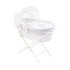 Teddy Wash White Wicker Moses Basket with Stand