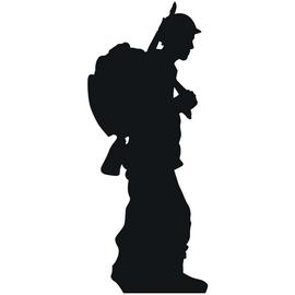 Star Cutouts Soldier Silhouette Cardboard Cutout
