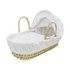 Broderie Anglaise Dolls Moses Basket - White