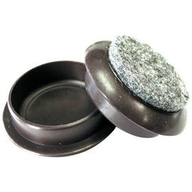 Argos Home Felt Base 44mm Brown Castor Cups - 4 pack