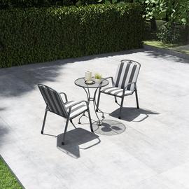 Pacific Savoy 2 Seater Metal Garden Bistro Set with Cushions