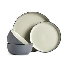Habitat Two Tone 16 Piece Stoneware Dinner Set